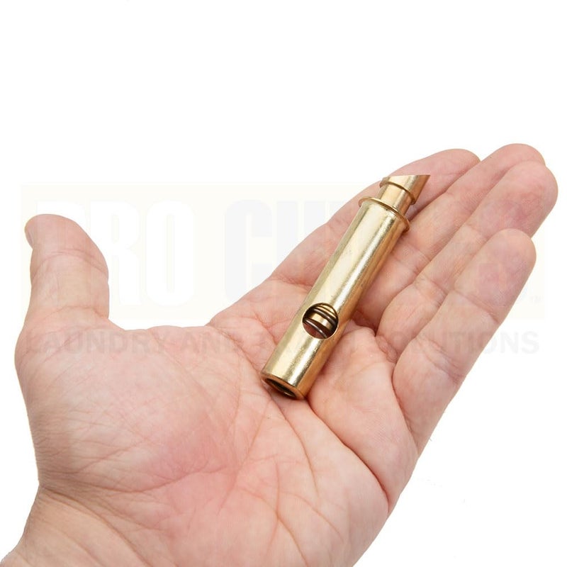 Pro Chutes قفل دافعة فتحة القمامة برو شوتس لنمط ت هاندل من ميدلاند. 1-3/4 و 1-23/32 بوصة عمق دائري أسطواني نحاسي بديل لجزء قفل لأبواب الغسيل والقمامة. - Image 2